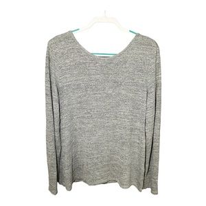 Gap Women’s Lightweight Gray Sweater with Partial Open Back Design - Size XL